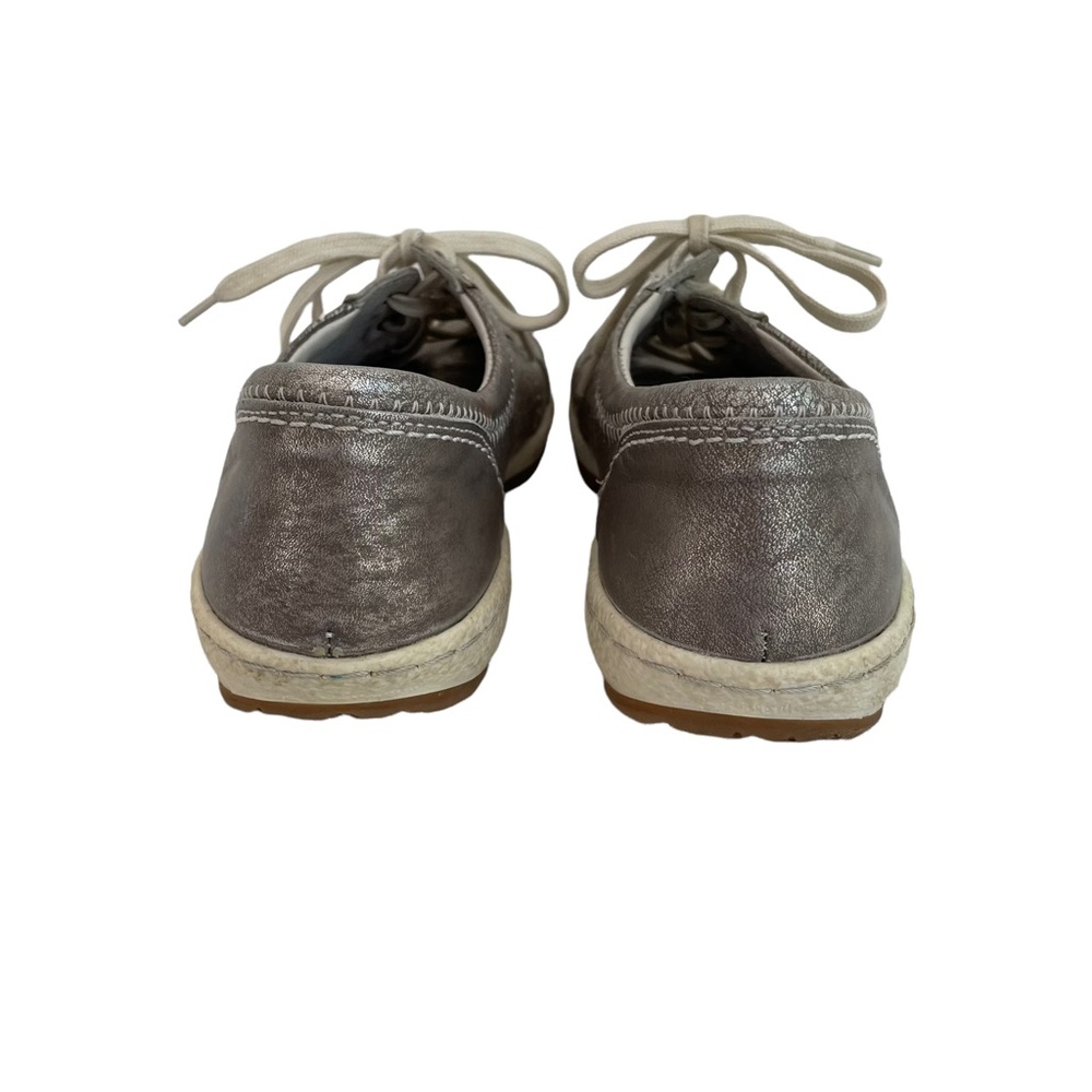 Josef Seibel Leather Metallic Caspian Sneakers 7 - Picture 4 of 13